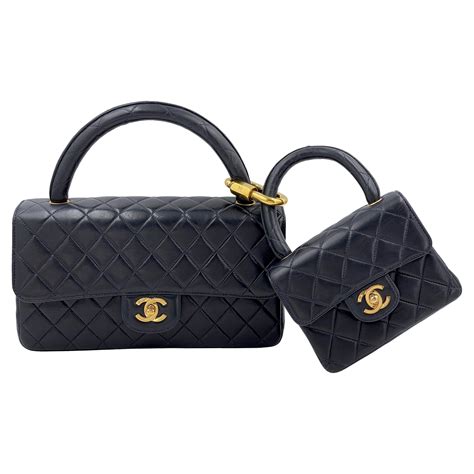 chanel parent child bag|Chanel 1994 Vintage Parent Child Bag Kelly Flap Set .